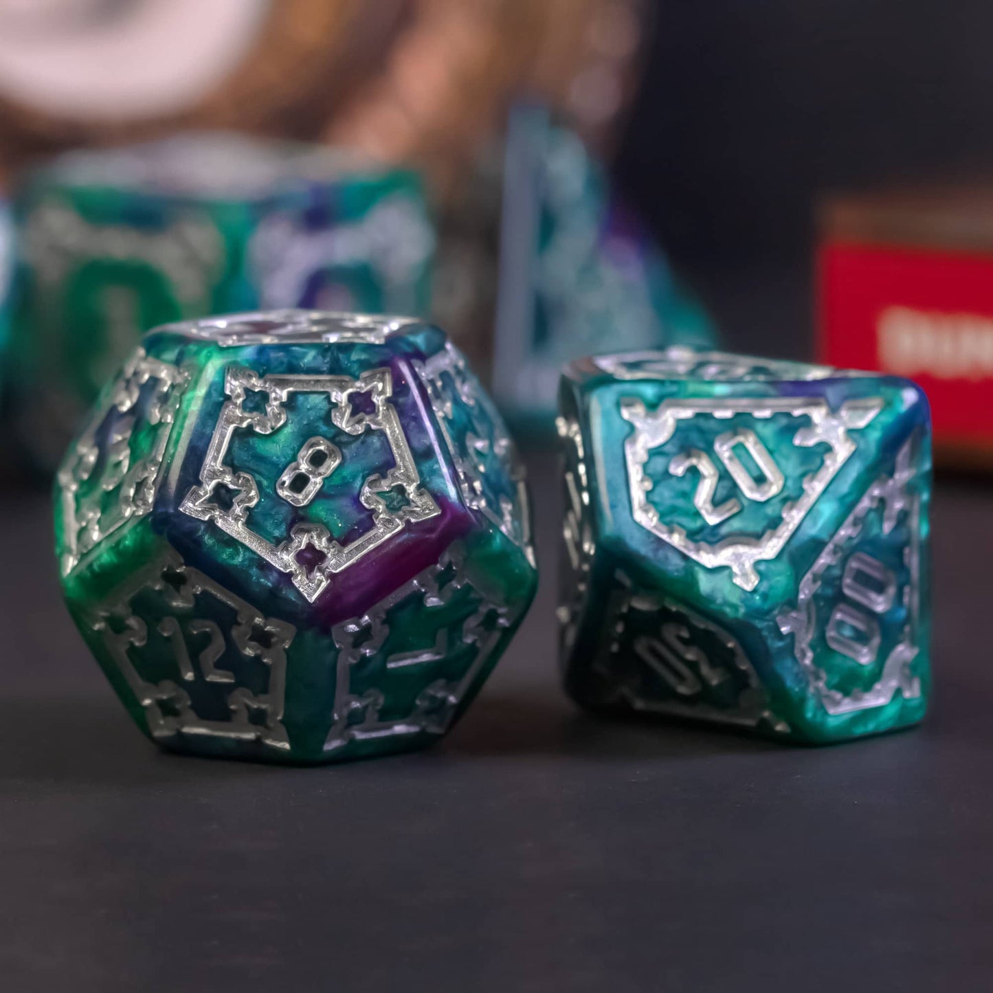 Castle Teal & Purple - Huge Dice Set