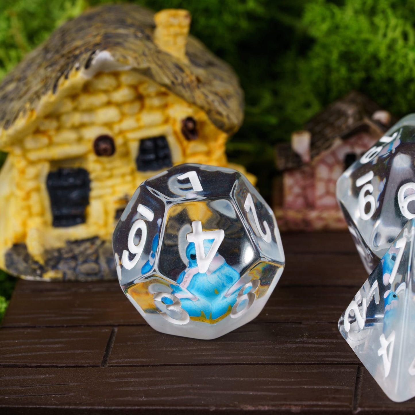 Transparent Blue Penguin - Dice Set