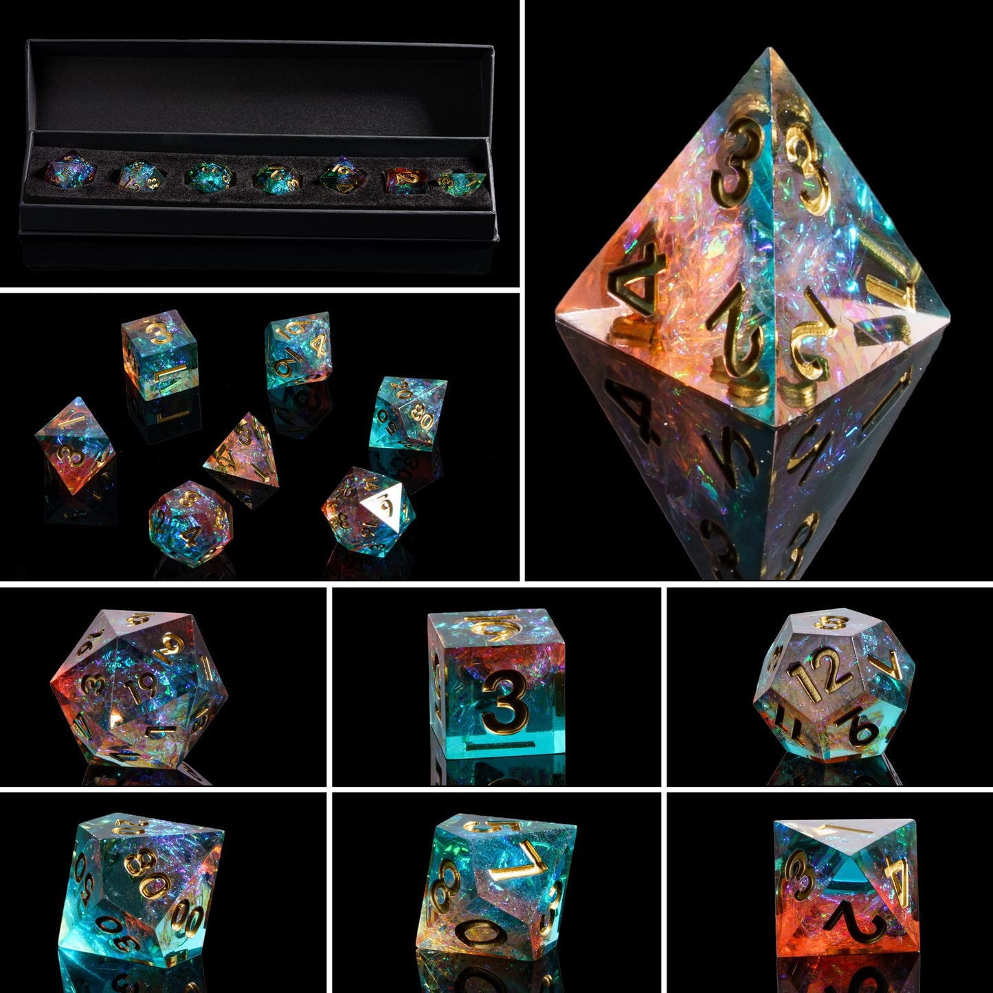 Starlight Nebula - Sharp Edge Dice Set