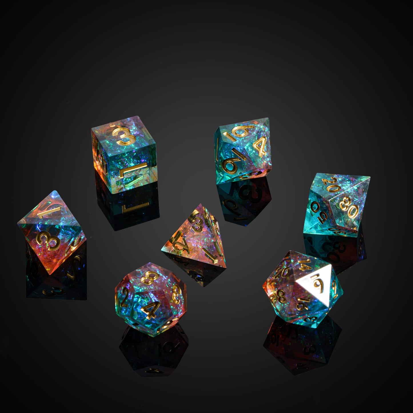 Starlight Nebula - Sharp Edge Dice Set