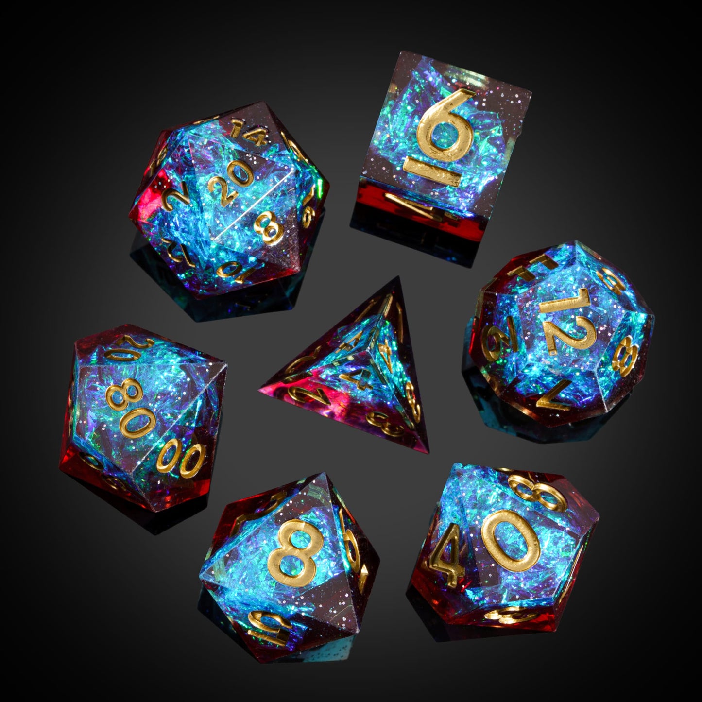 Corrupted Cobalt - Sharp Edge Dice Set