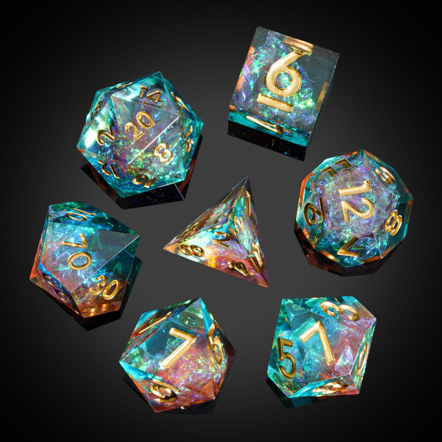 Starlight Nebula - Sharp Edge Dice Set