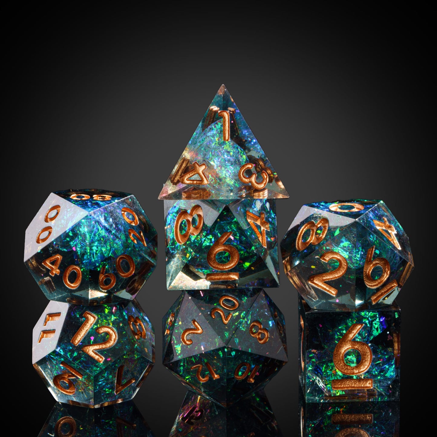 Supernova Remnant - Sharp Edge Dice Set