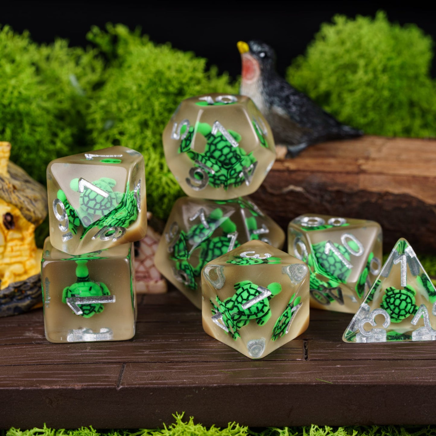 transparent-green-turtle-dice-set-outdoor