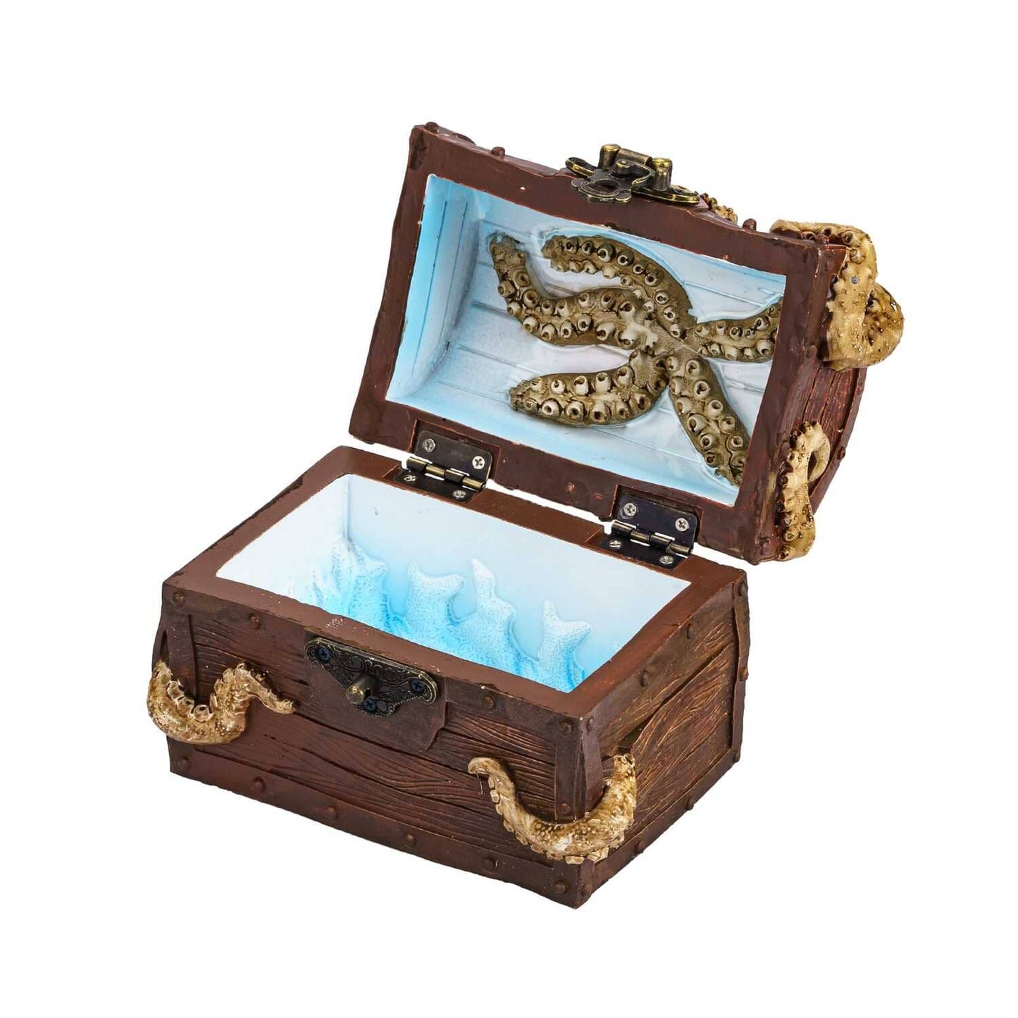 Open Octopus Chest Dice Case with detailed octopus tentacle design for DnD & DnD 5e dice storage