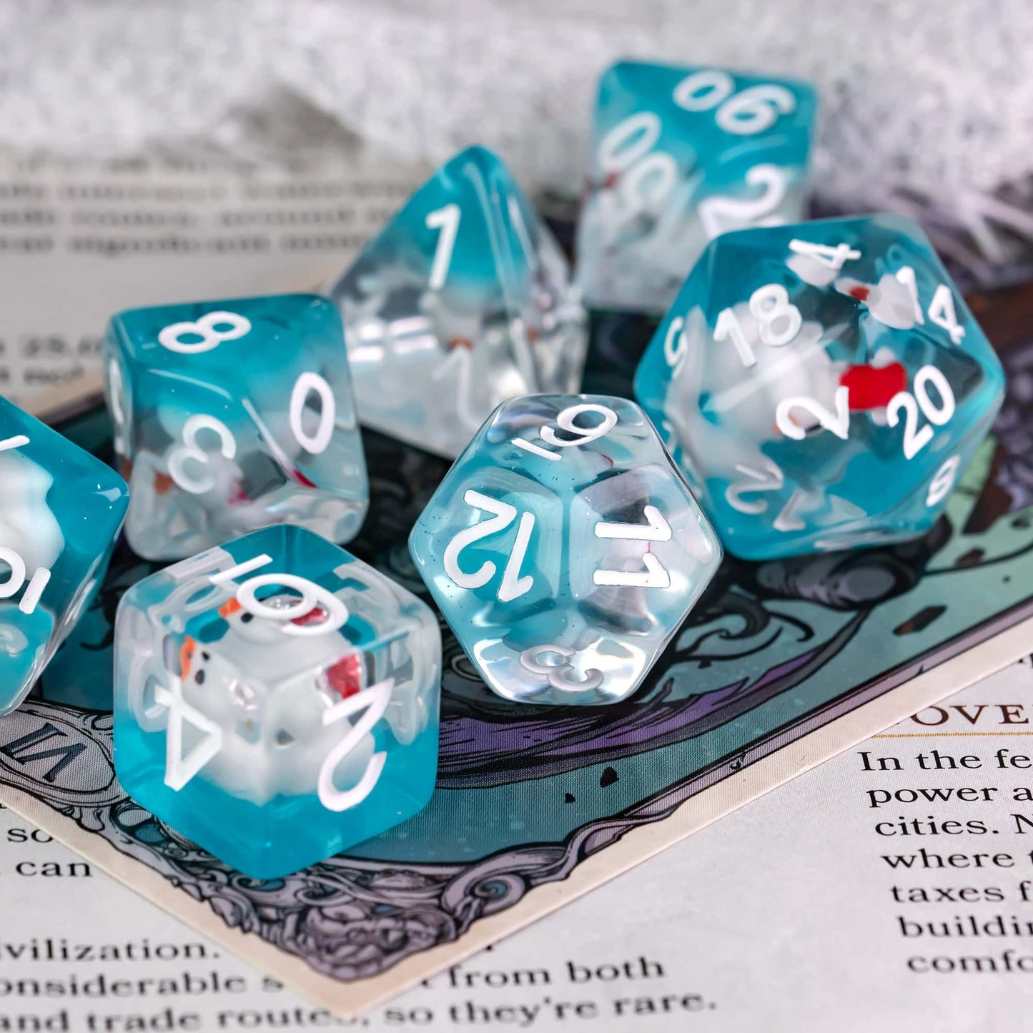 Transparent Christmas Ducky - Dice Set