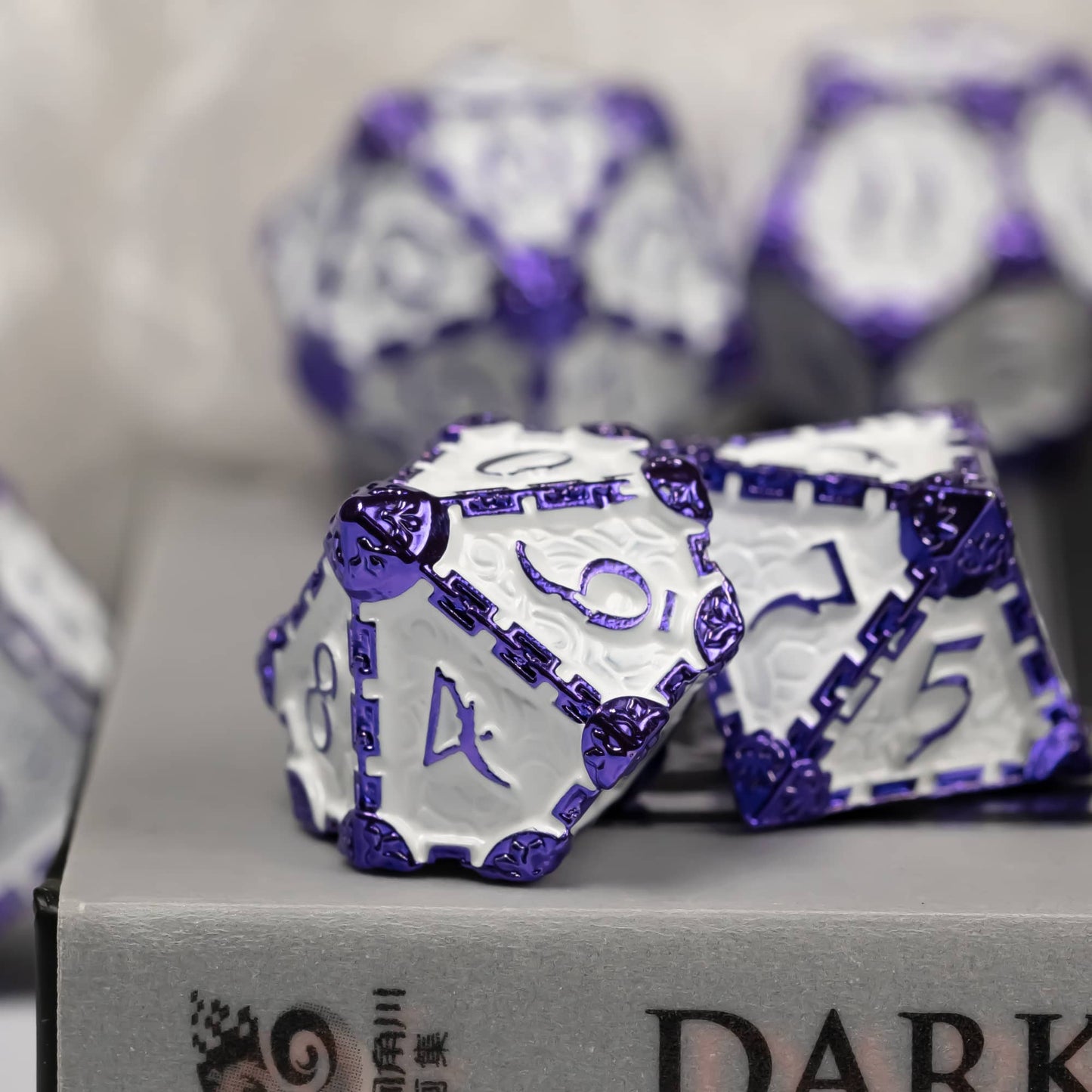 Lavender Blade - Metal Dagger Dice Set