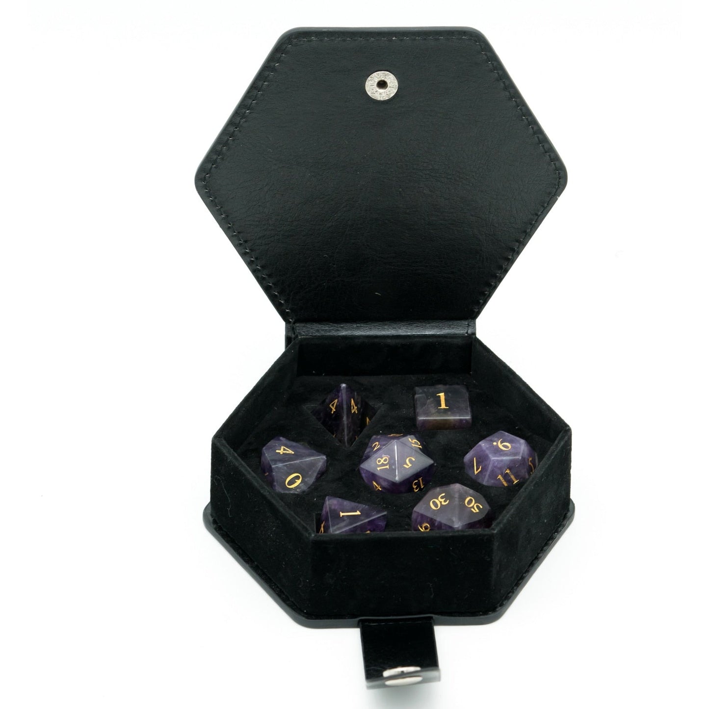 stone dice set in their case