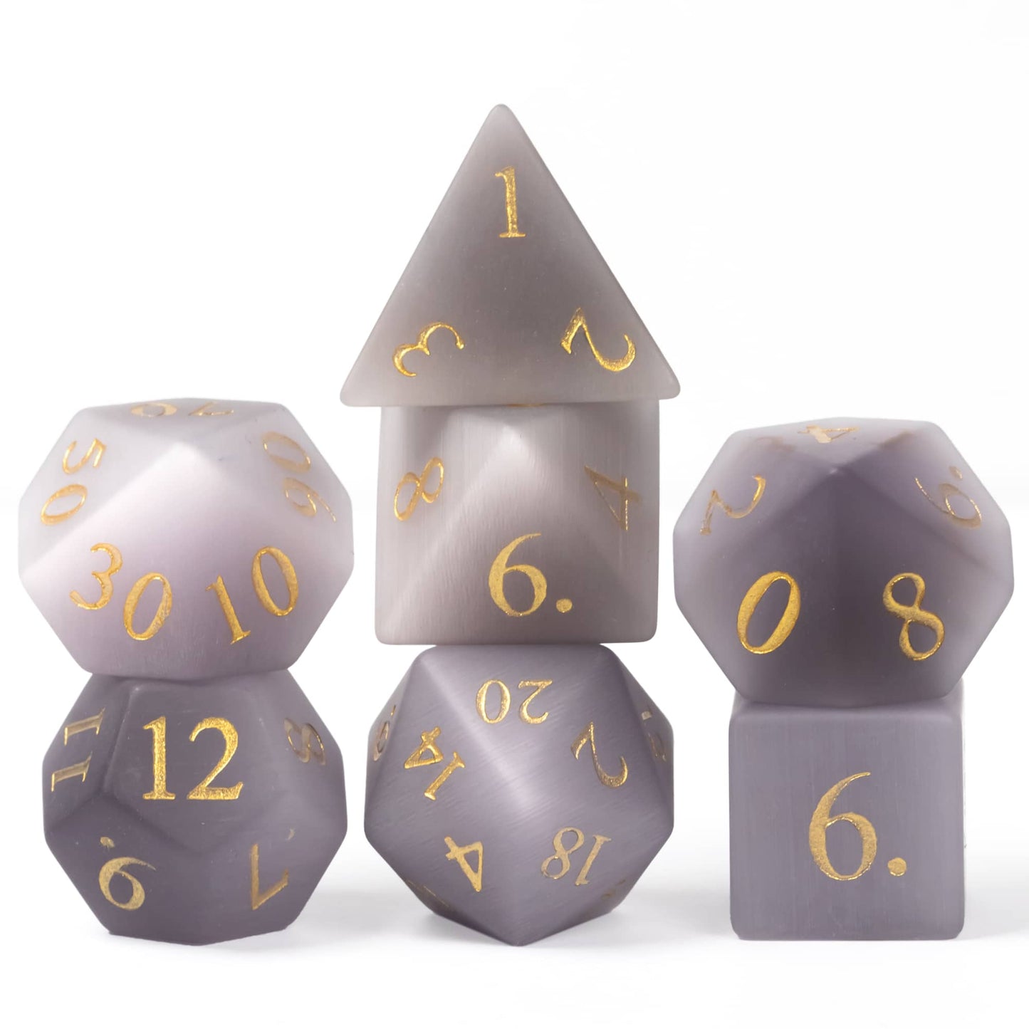 Gradient stone dice set