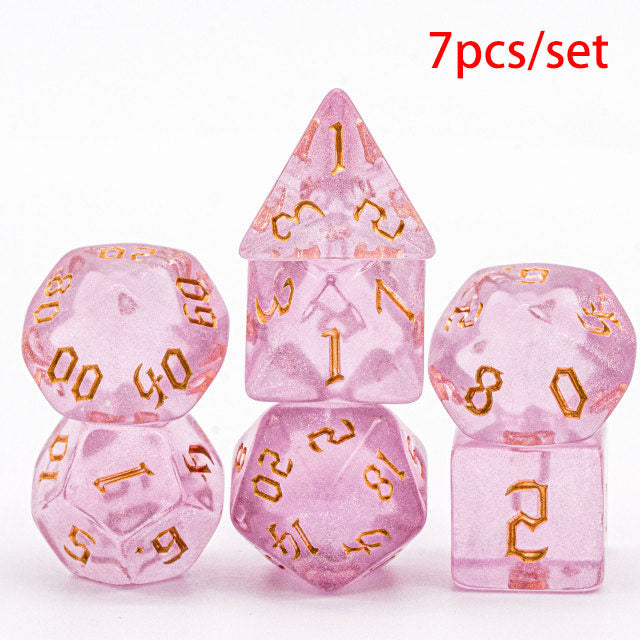 Pink dnd dice set