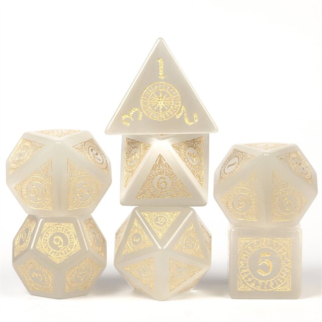 White stone dice