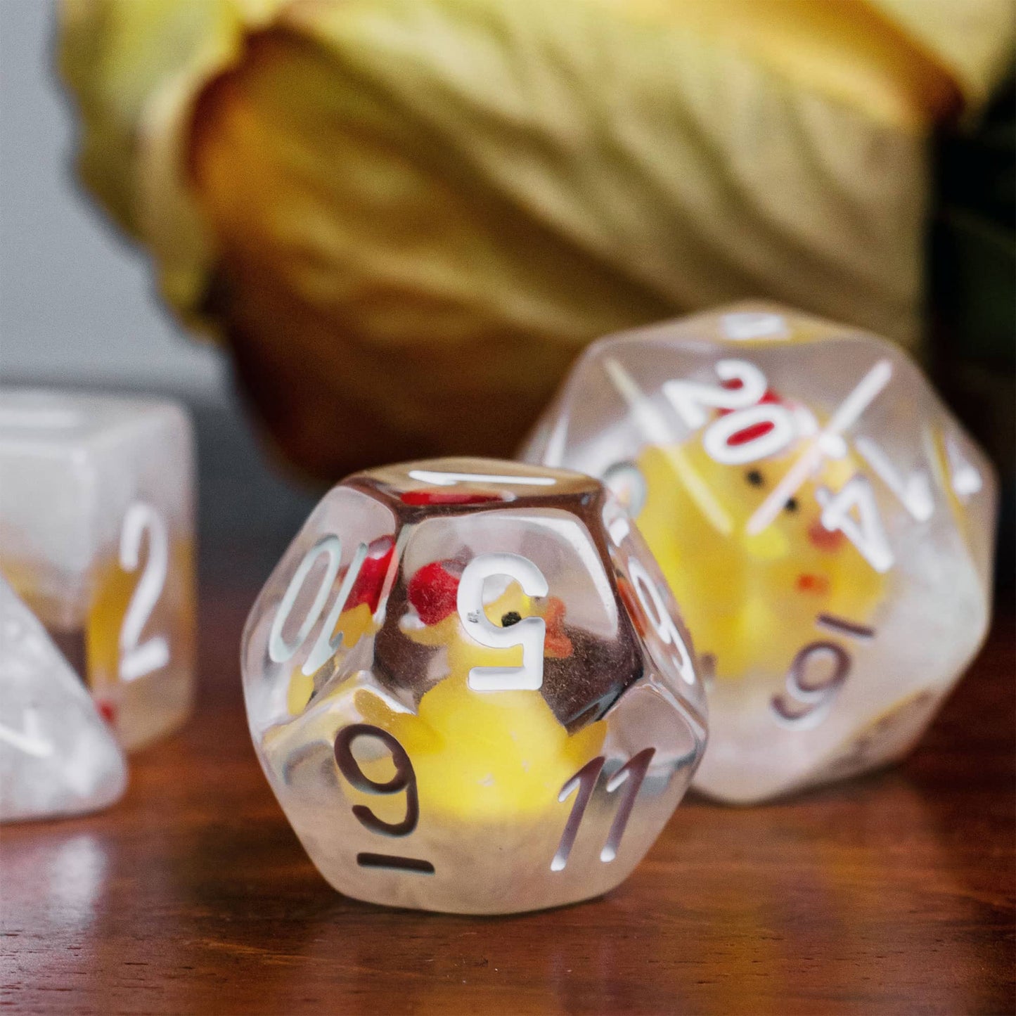 Transparent Christmas Ducky - Dice Set