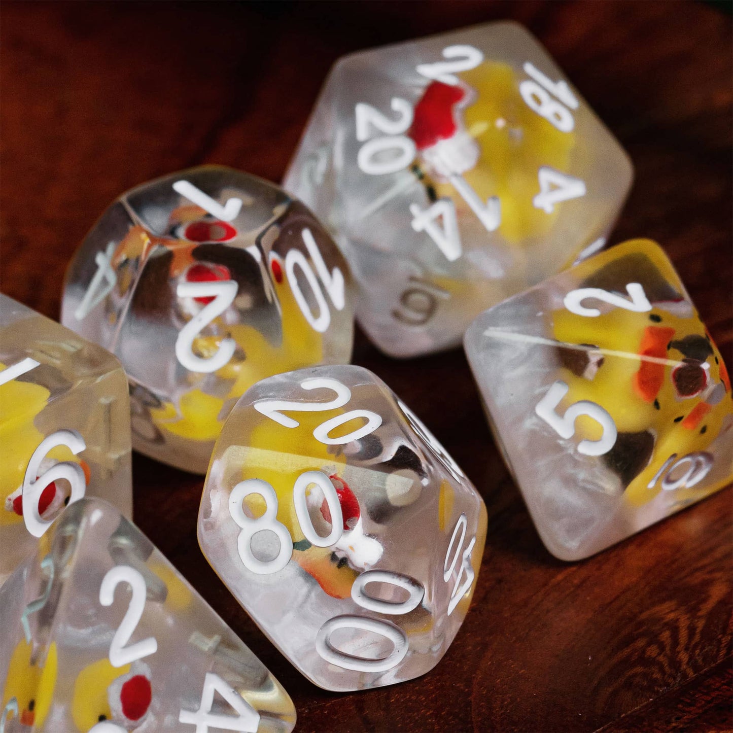 Transparent Christmas Ducky - Dice Set