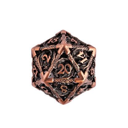 Ancient Copper Dragon - Hollow Metal Dice Set