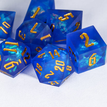 Azure Abyss - Sharp Edge Dice Set