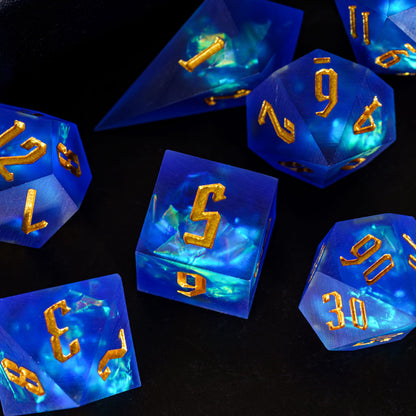 Azure Abyss - Sharp Edge Dice Set
