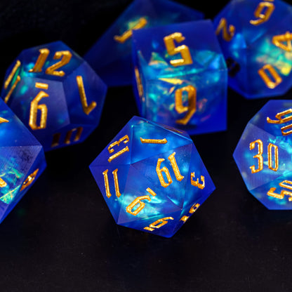 Azure Abyss - Sharp Edge Dice Set