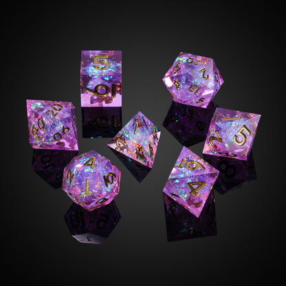 Celestial Heart - Sharp Edge Dice Set