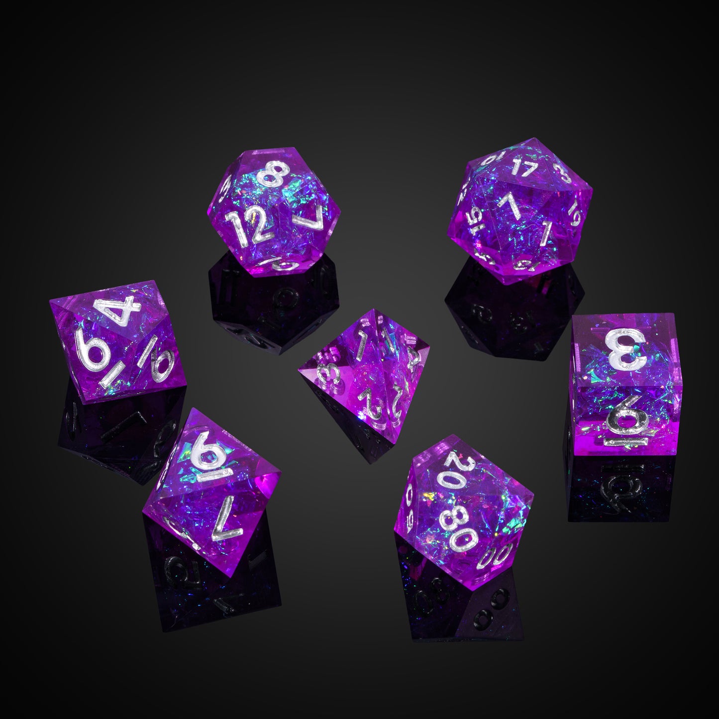 Violet Beam - Sharp Edge Dice Set