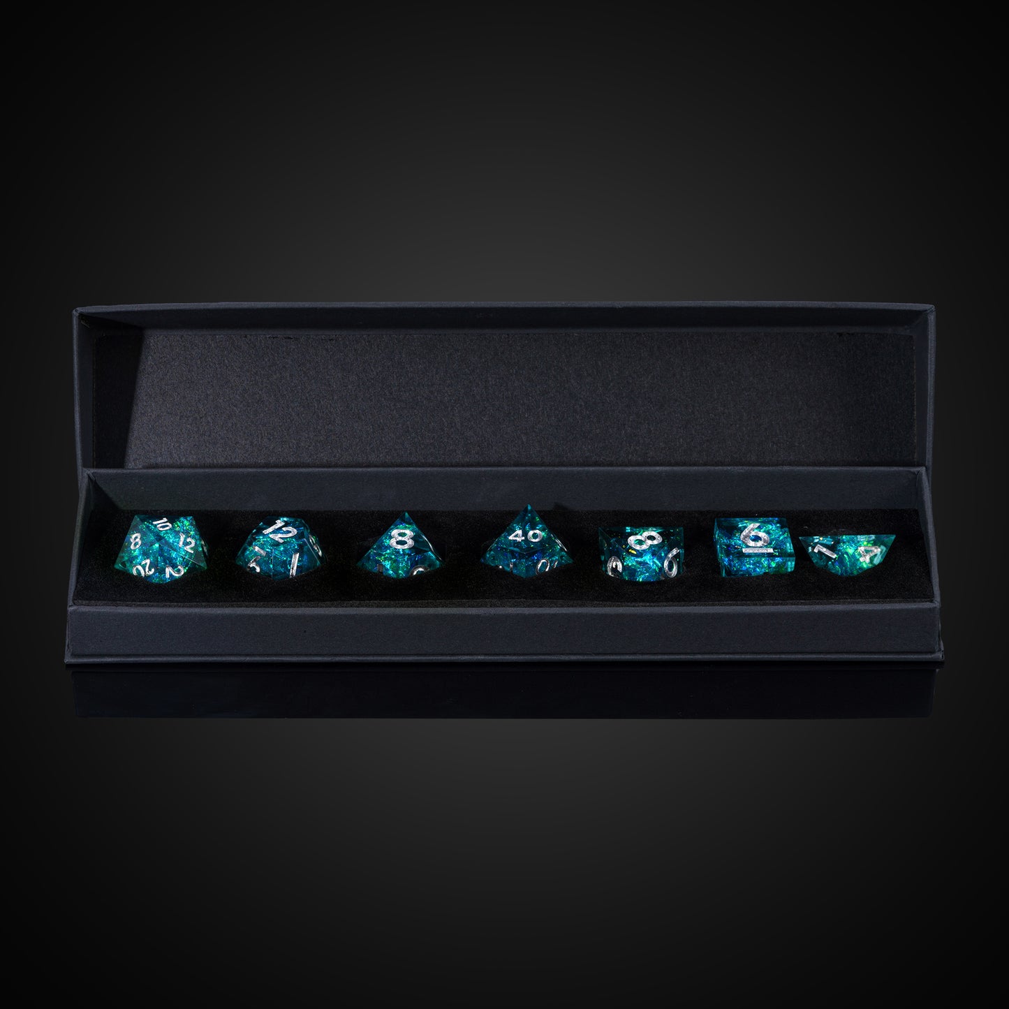 Turquoise Soul - Sharp Edge Dice Set