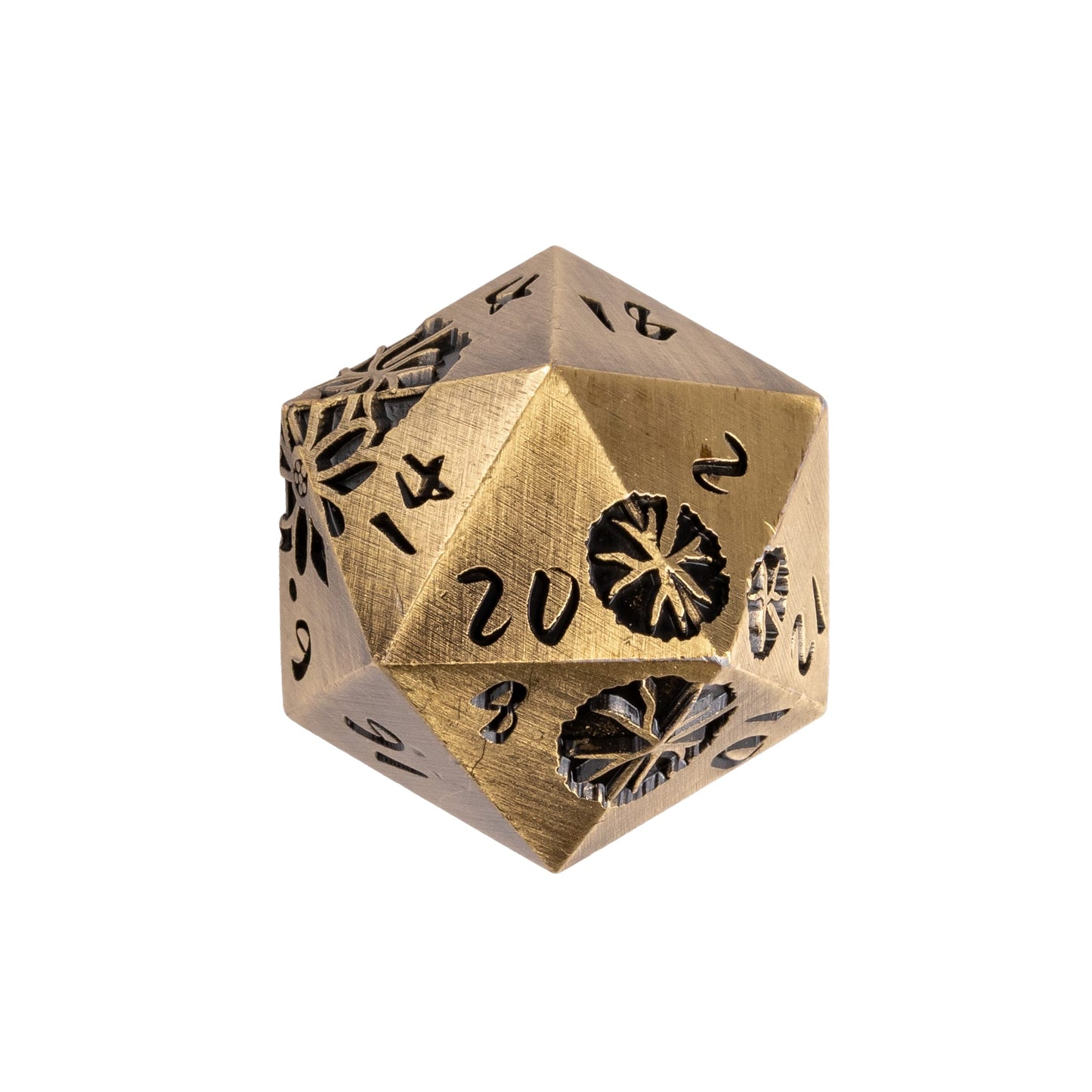 Brass Lotus Blossom - Metal Dice Set