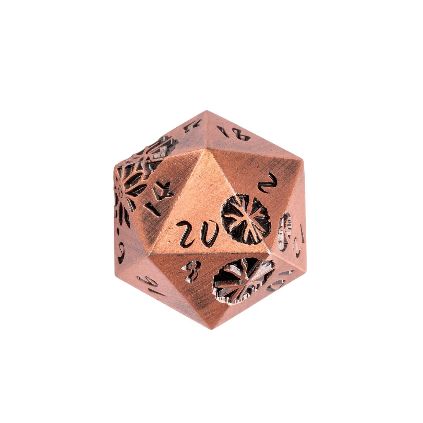 Rose Gold Lotus Blossom - Metal Dice Set