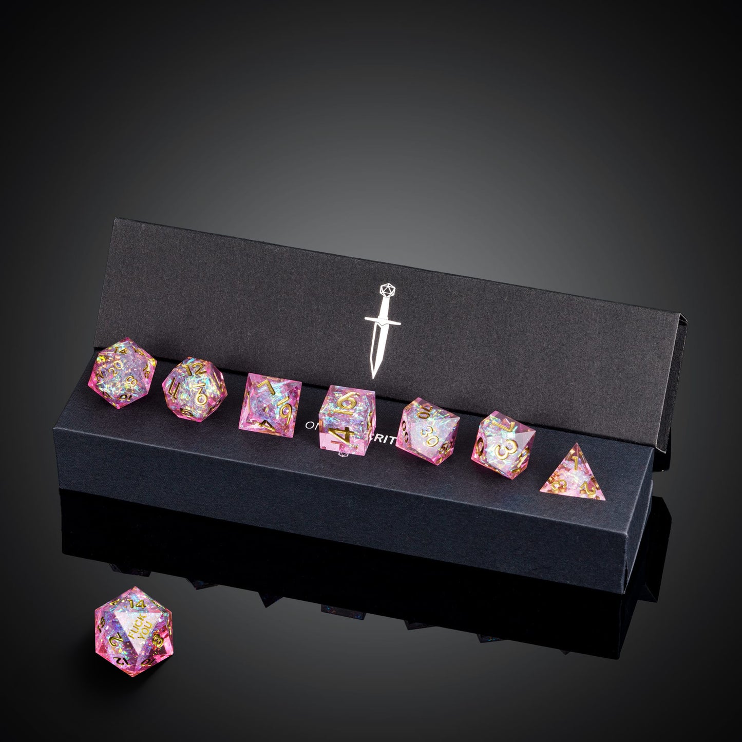 Celestial Heart - F*ck Me Sharp Edge Dice Set