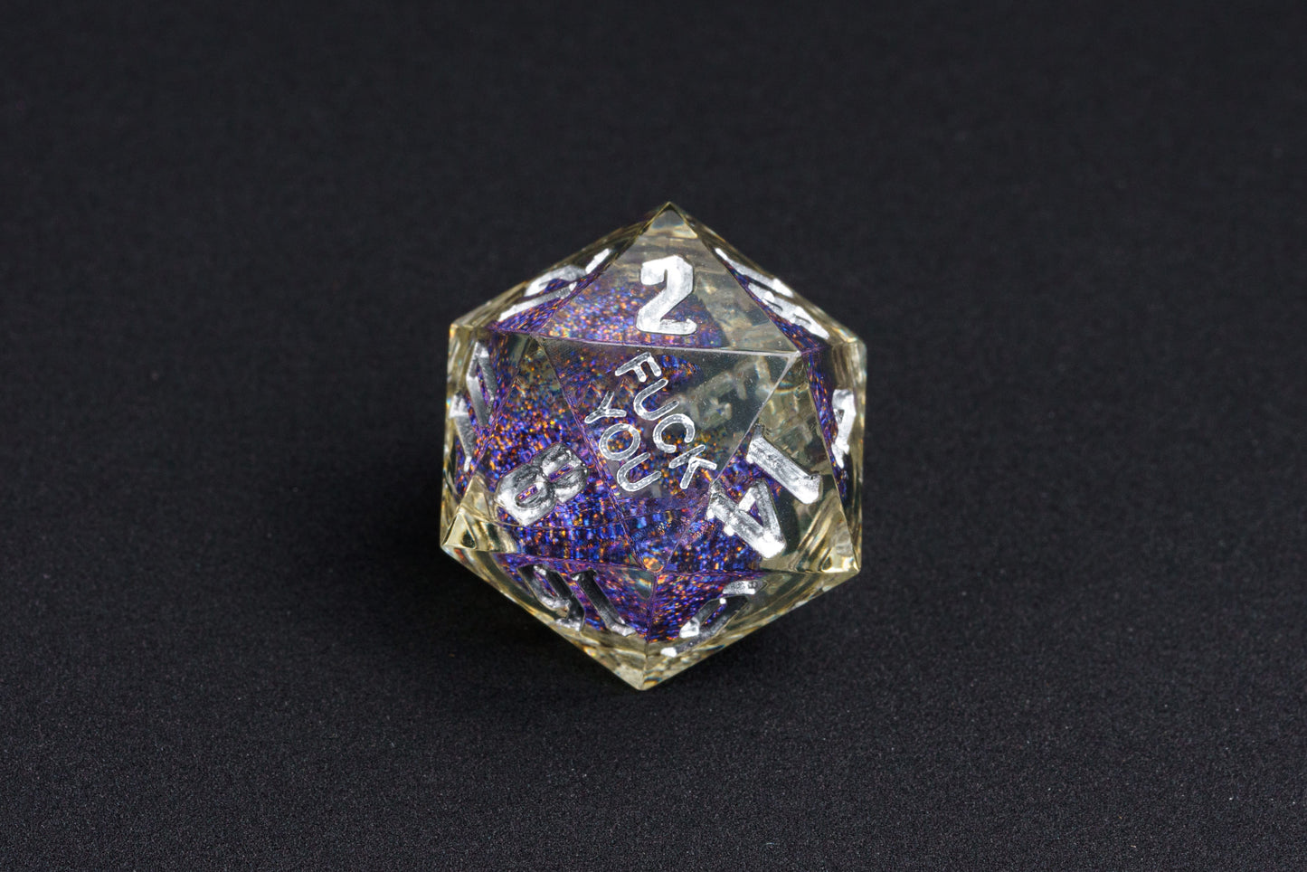 Trapped Quicksand (Silver) - F*ck Me Sharp Edge Dice Set