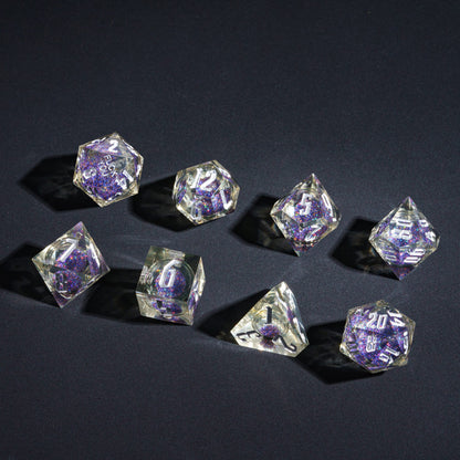 Trapped Quicksand (Silver) - F*ck Me Sharp Edge Dice Set