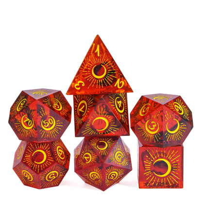 Crescent Moon - Sharp Edge Dice Set
