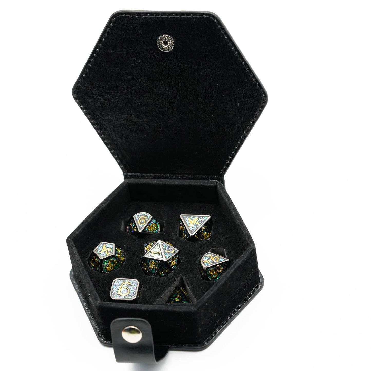 Premium Hexagon Leather - Dice Case