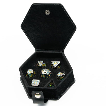 Premium Hexagon Leather - Dice Case