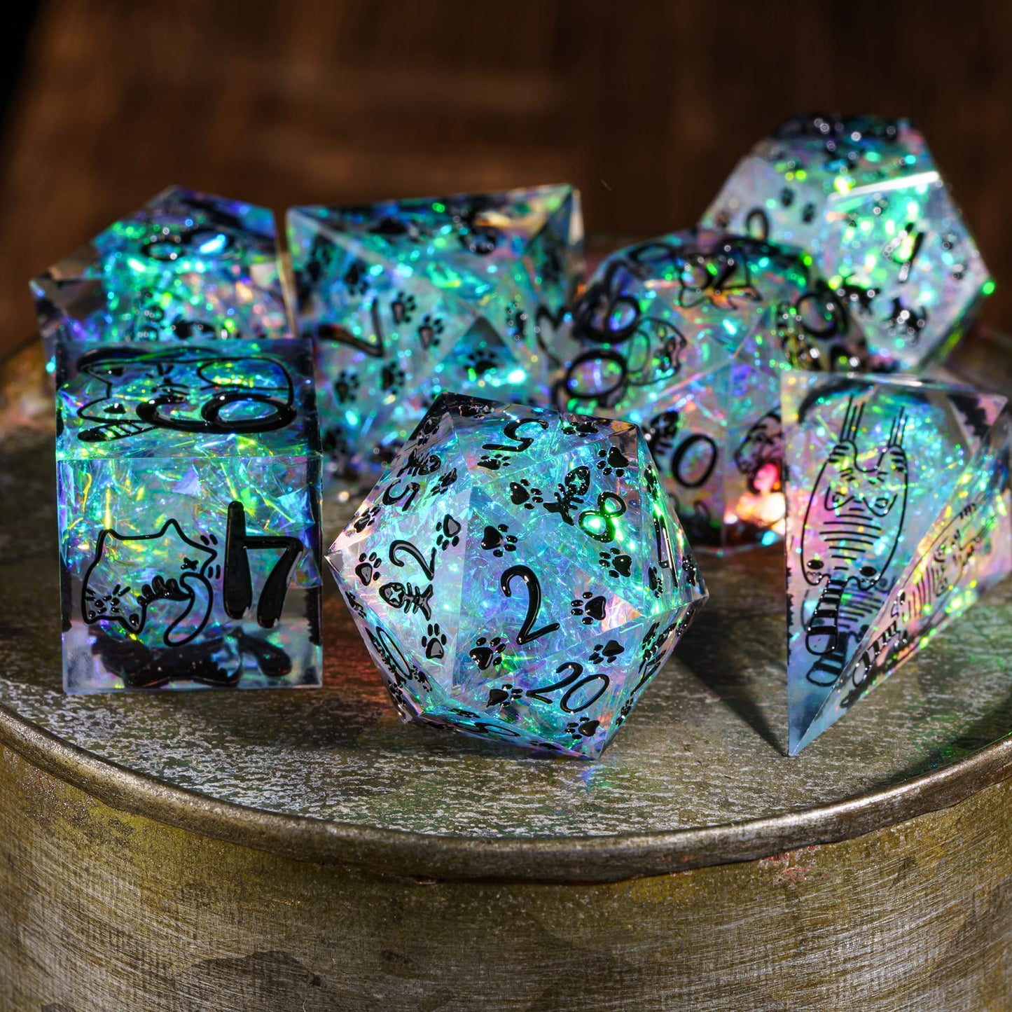 Feline Fantasy - Sharp Edge Dice Set