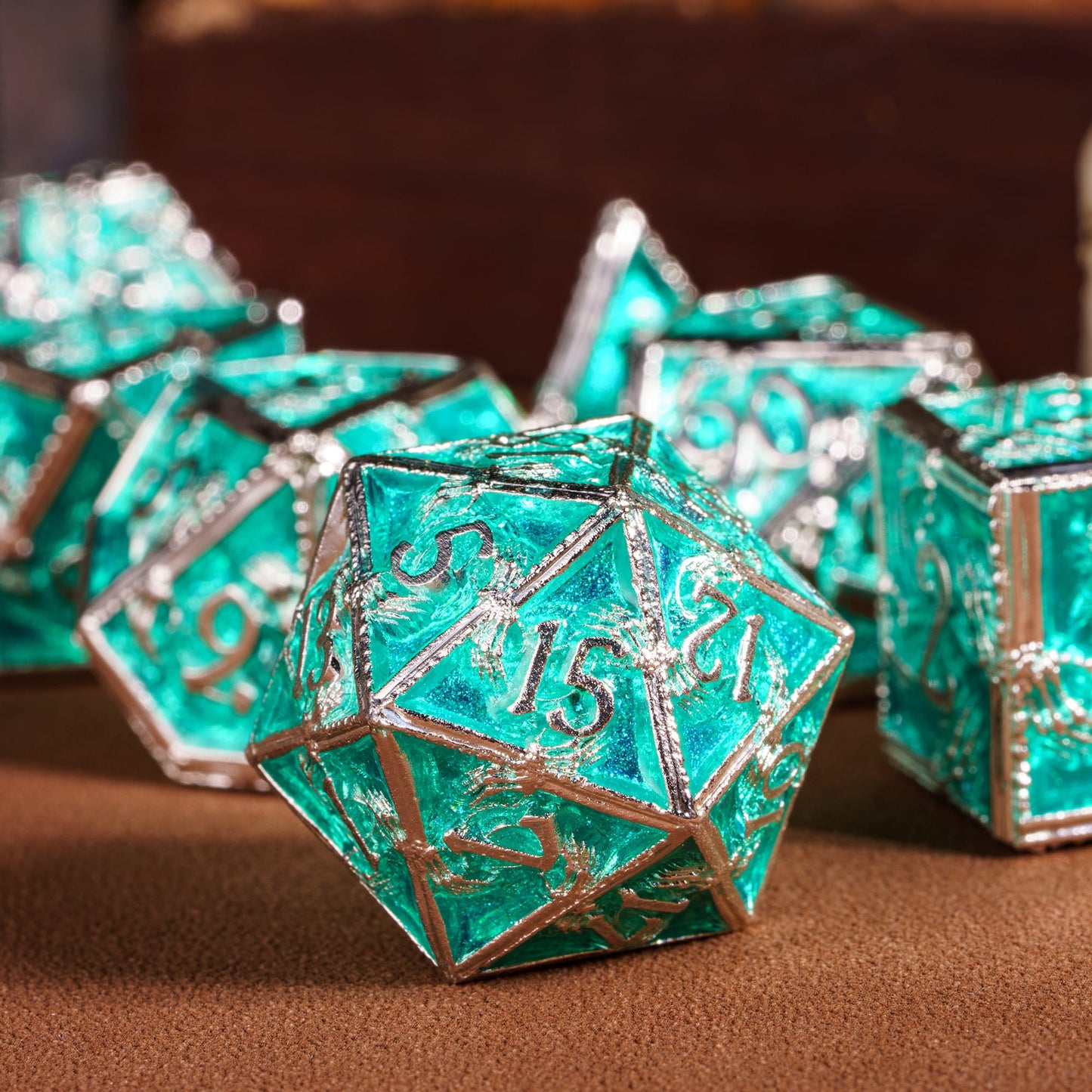 Siren's Crypt - Metal Dice Set