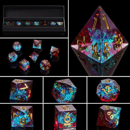 Corrupted Cobalt - Sharp Edge Dice Set