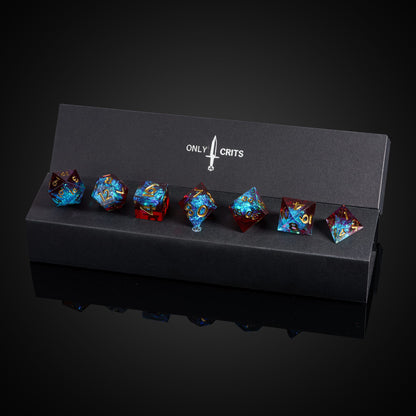 Corrupted Cobalt - Sharp Edge Dice Set