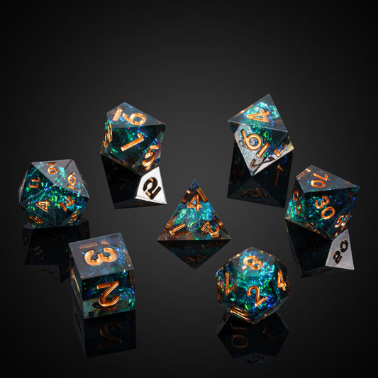 Supernova Remnant - Sharp Edge Dice Set