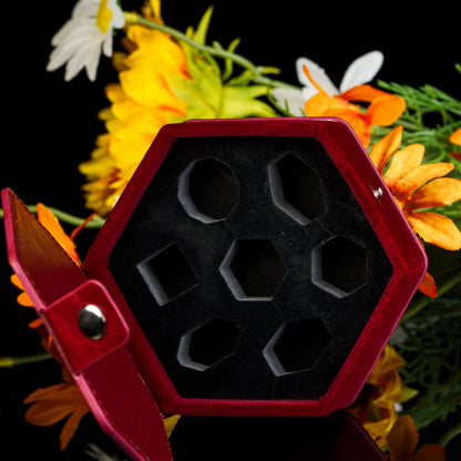 Premium Hexagon Leather - Dice Case