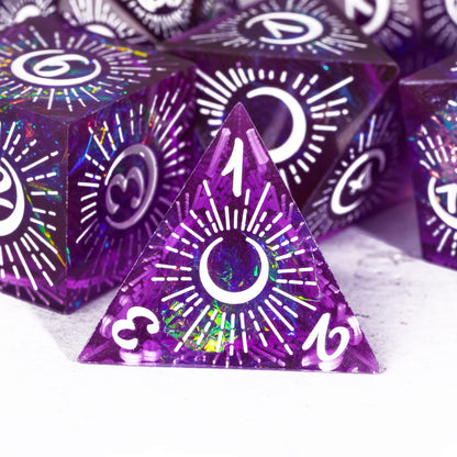 Crescent Moon - Sharp Edge Dice Set