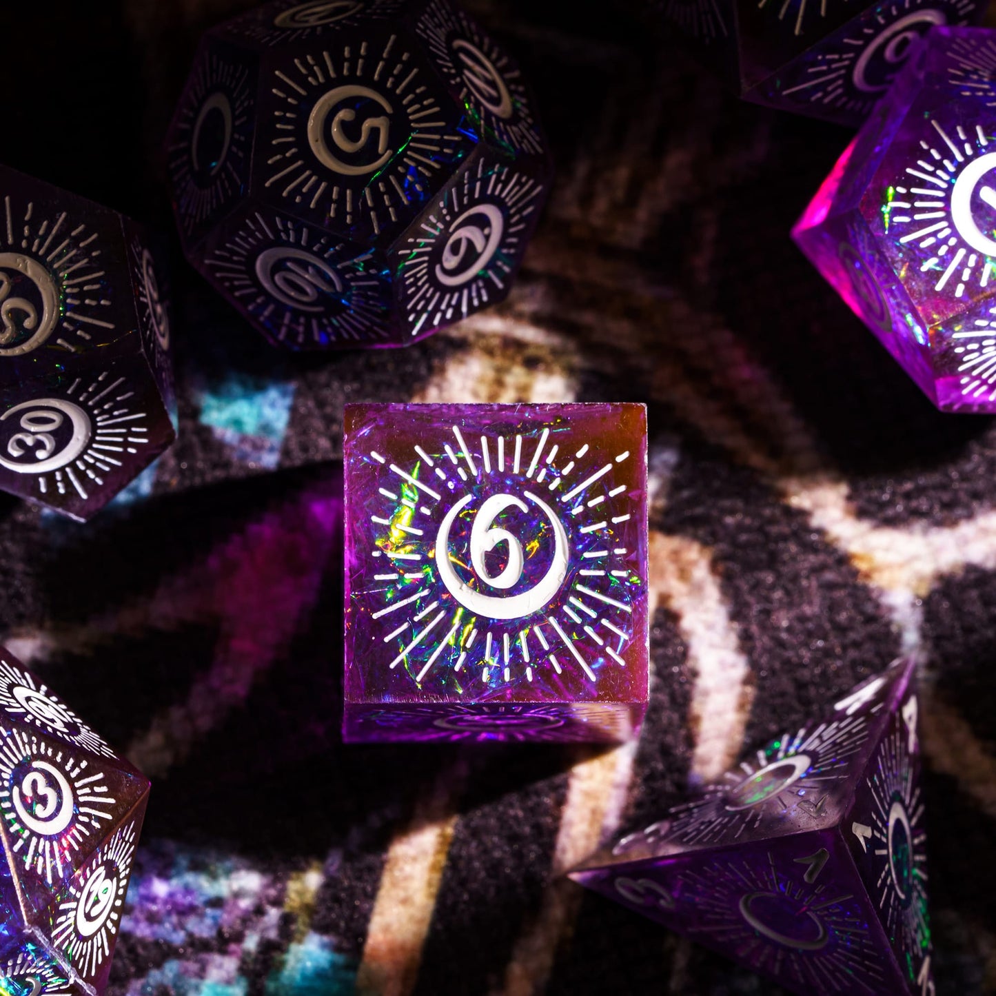 Crescent Moon - Sharp Edge Dice Set