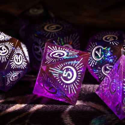Crescent Moon - Sharp Edge Dice Set