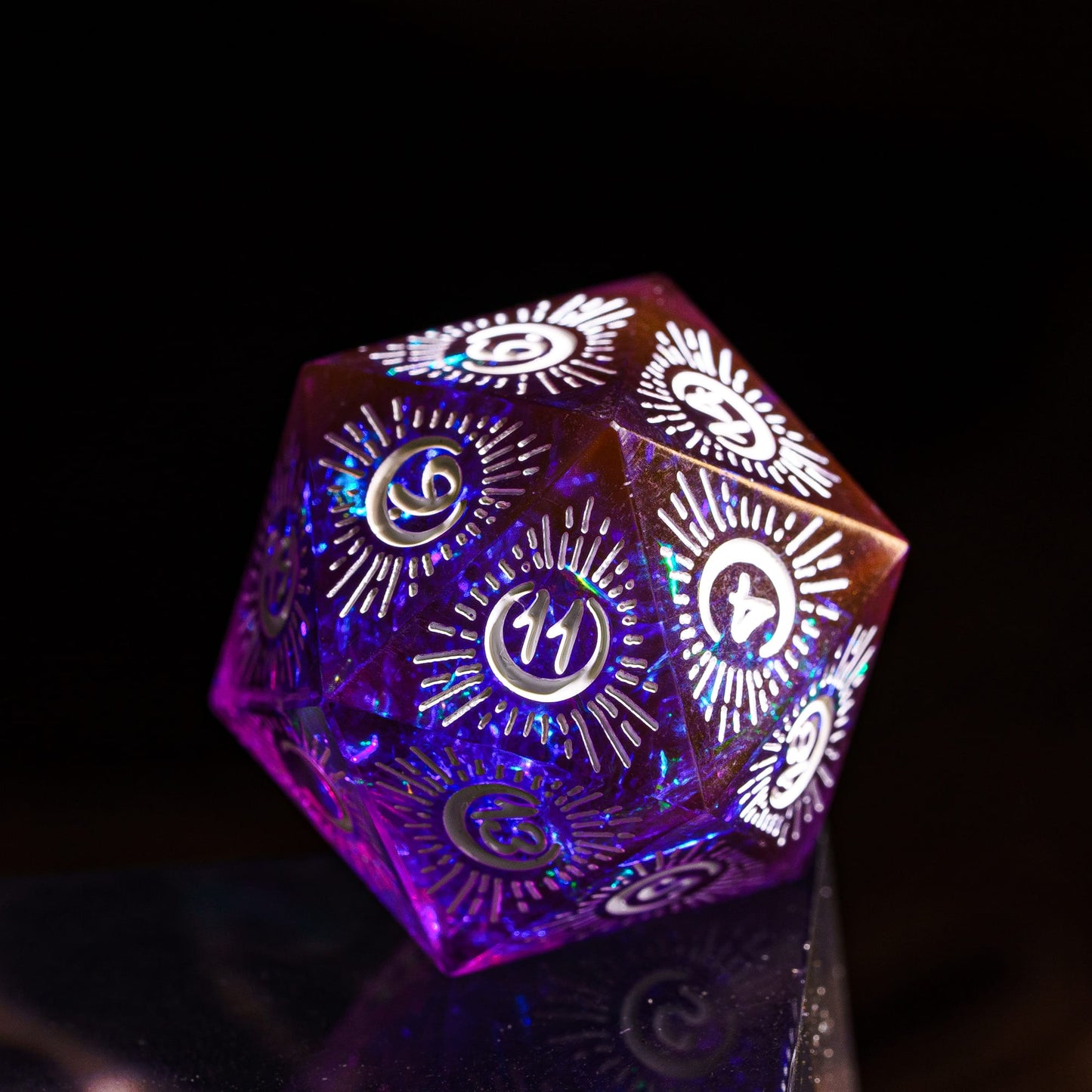 Crescent Moon - Sharp Edge Dice Set