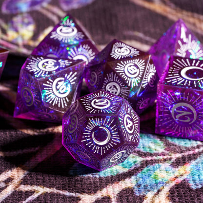 Crescent Moon - Sharp Edge Dice Set
