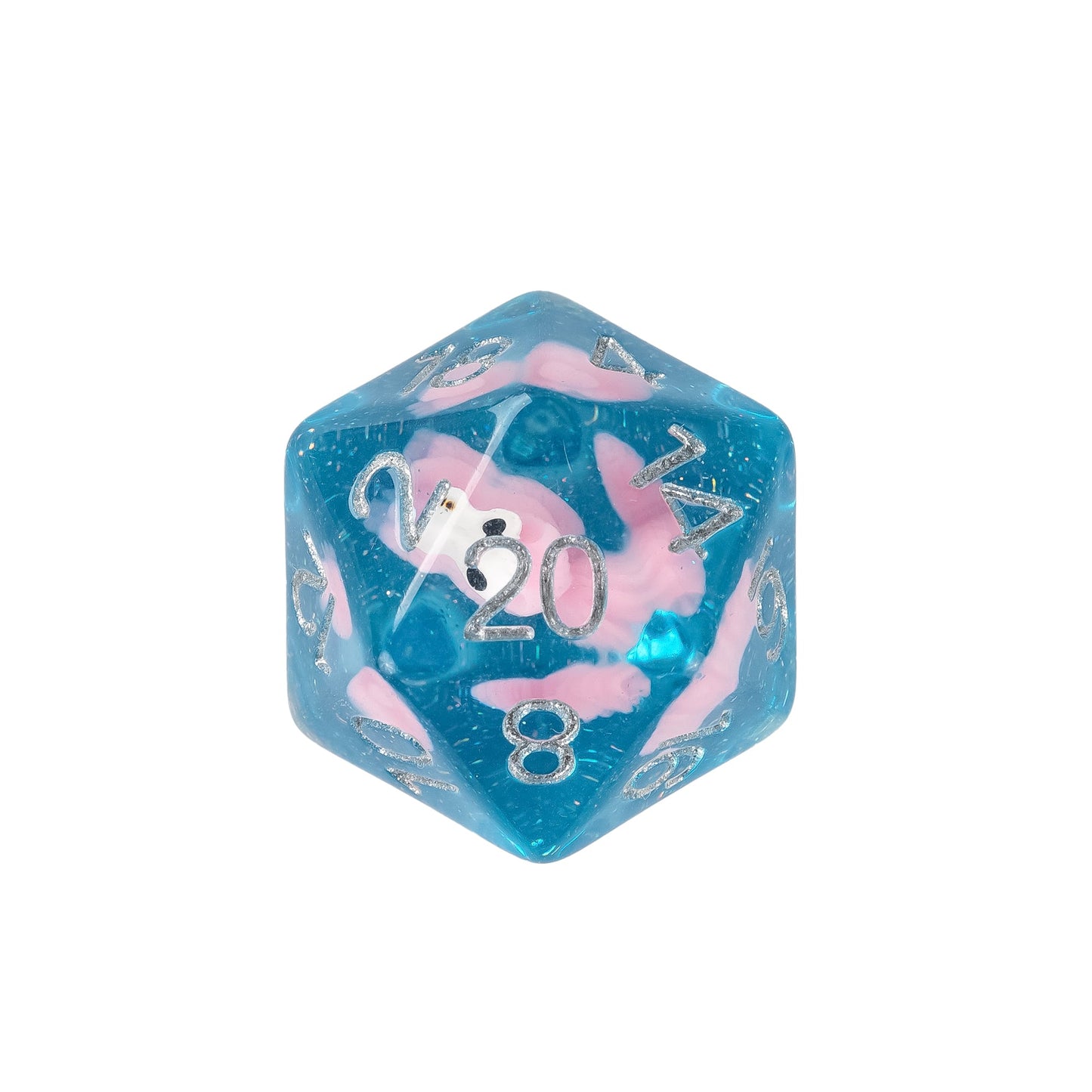 Transparent Pink Otter - Dice Set