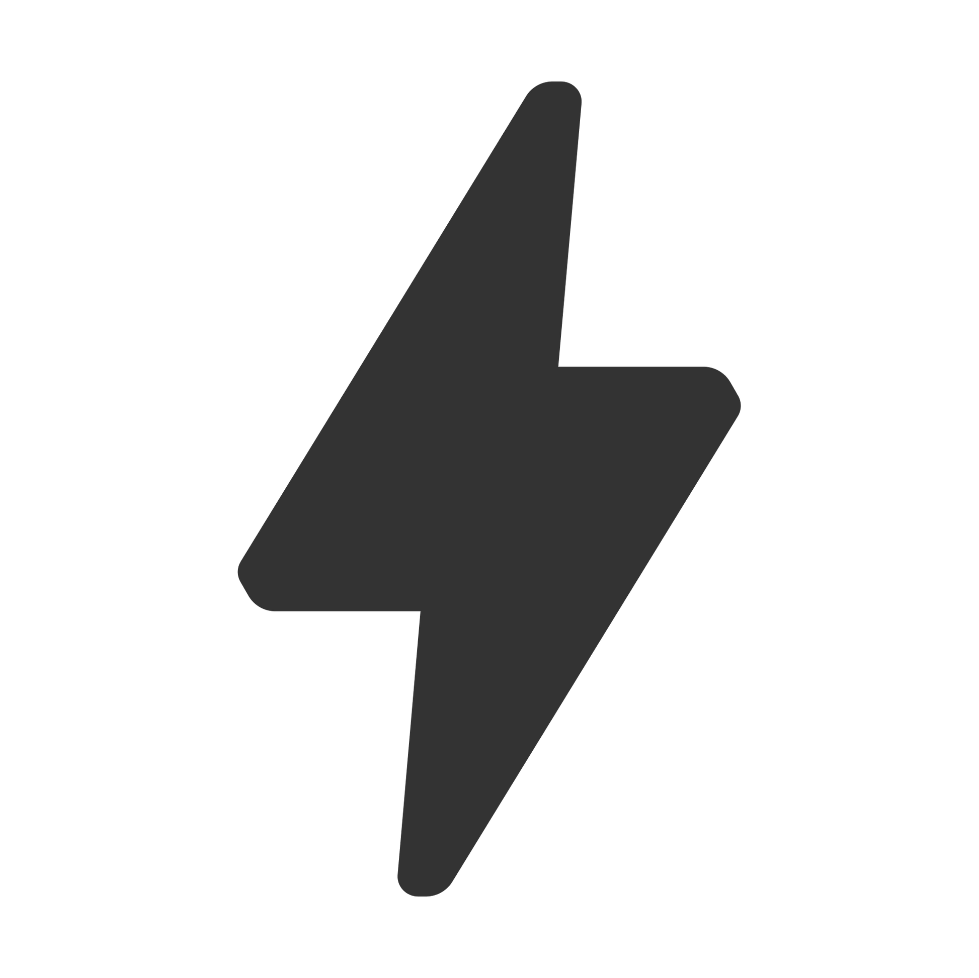 Black lightning bolt symbol on a white background