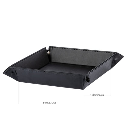 Black Only Crits Dice Tray shown flat with 5.5 inch dimensions, tabletop RPG accessory