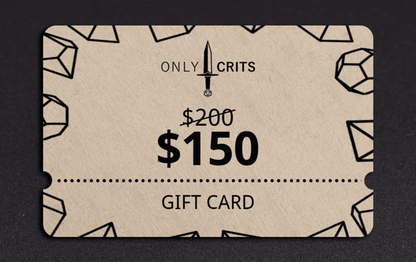 Only Crits one hundred fifty dollar discounted gift card