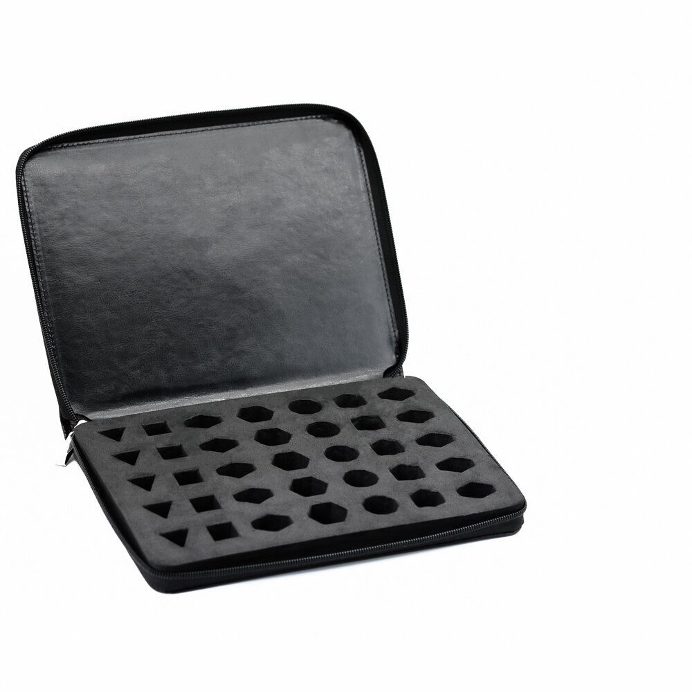 Black dice case, holds up to 35 die