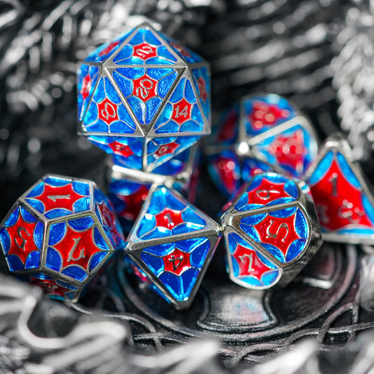 Royal Wine metal dice set