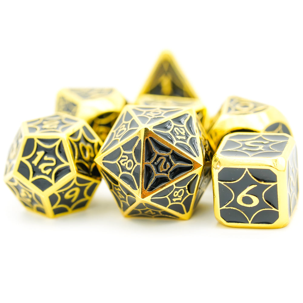 d12 d20 and d6 charcoal tint chroma metal dice